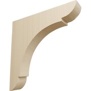 Ekena Millwork 1 3/4"W x 10"D x 10"H Large Olympic Wood Bracket, Rubberwood BKTW01X10X10OLRW